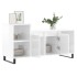 Mueble de TV madera contrachapada blanco brillo 100x35x55