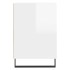 Mueble de TV madera contrachapada blanco brillo 100x35x55