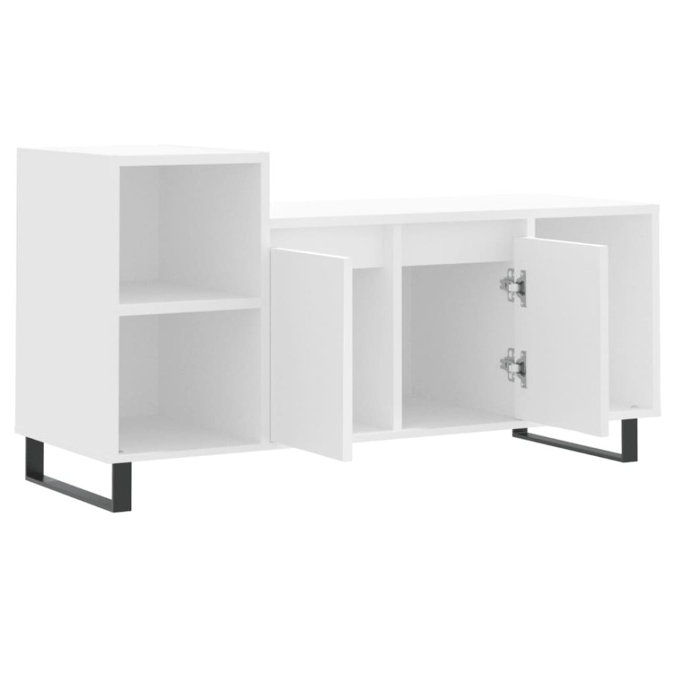 Mueble para TV madera contrachapada blanco 100x35x55