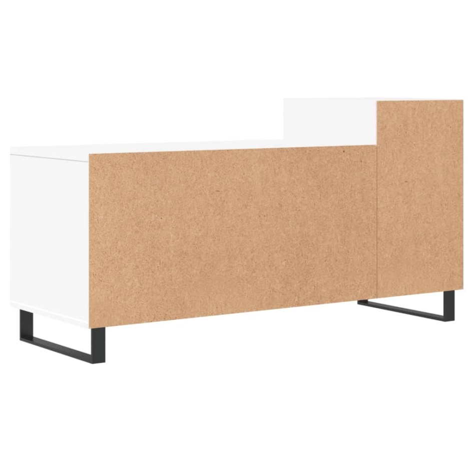 Mueble para TV madera contrachapada blanco 100x35x55