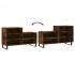 Mueble zapatero madera contrachapada roble ahumado 102x36x60