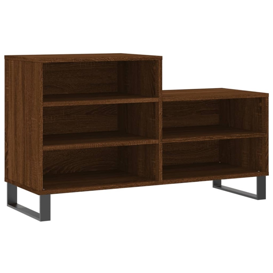 Mueble zapatero madera contrachapada roble marrón 102x36x60