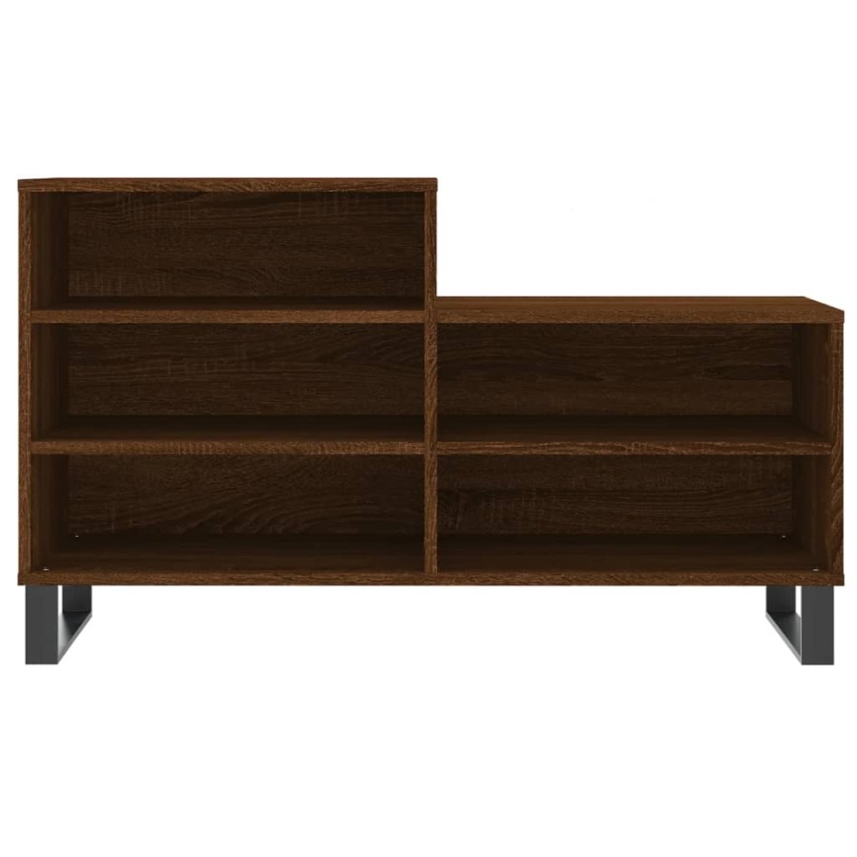 Mueble zapatero madera contrachapada roble marrón 102x36x60