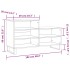 Mueble zapatero madera contrachapada roble marrón 102x36x60