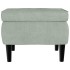 Taburete con patas de madera terciopelo gris