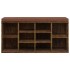Banco zapatero madera contrachapada roble ahumado 103x30x48