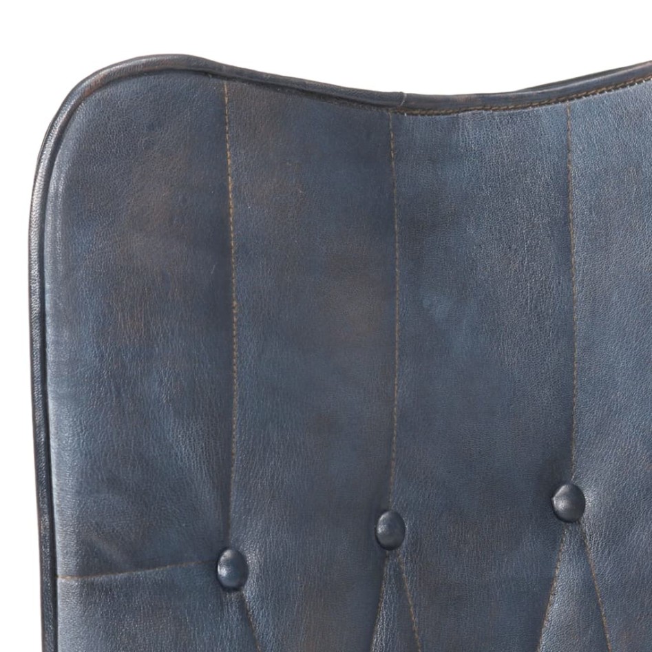 Sillón orejero de cuero auténtico