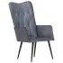 Sillón orejero de cuero auténtico