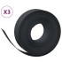 Borduras de jardín 3 uds polietileno negro 10 m 15