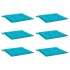 Cojines para silla de jardín 6 uds tela turquesa 40x40x3