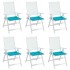 Cojines para silla de jardín 6 uds tela turquesa 40x40x3