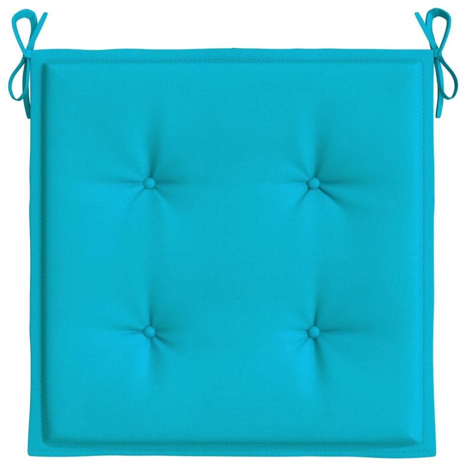 Cojines para silla de jardín 6 uds tela turquesa 40x40x3