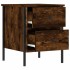Mesitas noche 2 uds madera ingeniería roble ahumado 40x42x50