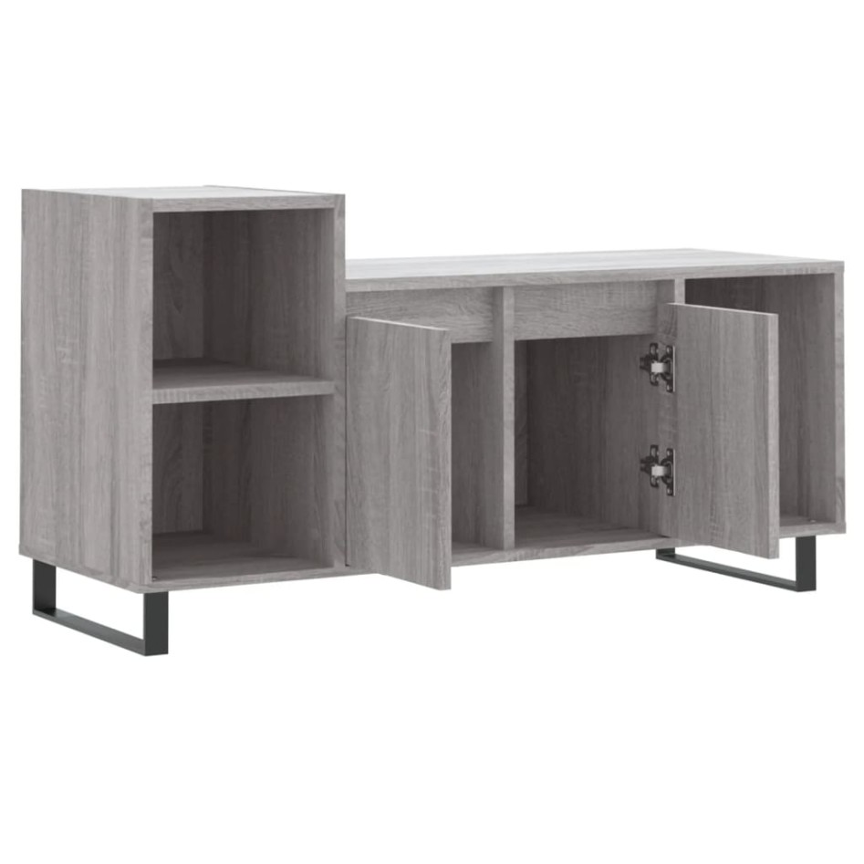 Mueble de TV madera contrachapada gris Sonoma 100x35x55
