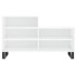 Mueble zapatero madera contrachapada blanco brillo 102x36x60
