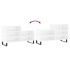Mueble zapatero madera contrachapada blanco brillo 102x36x60