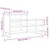 Mueble zapatero madera contrachapada blanco brillo 102x36x60