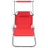Tumbona plegable con toldo y ruedas acero