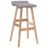 Taburete de cocina tela gris