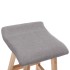 Taburete de cocina tela gris
