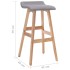 Taburete de cocina tela gris