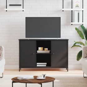 Mueble de TV madera de ingeniería negro 100x35x65