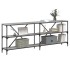 Mesa consola hierro y madera ingeniería gris Sonoma