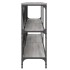 Mesa consola hierro y madera ingeniería gris Sonoma