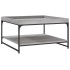 Mesa centro madera ingeniería y hierro gris Sonoma 80x80x45