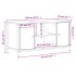 Mueble para TV madera contrachapada roble ahumado 100x40x50