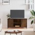 Mueble para TV madera contrachapada marrón roble 100x40x50