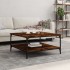 Mesa de centro madera de ingeniería roble ahumado 80x80x40