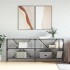 Mesa consola hierro y madera ingeniería gris Sonoma