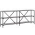 Mesa consola hierro y madera ingeniería gris Sonoma