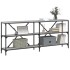 Mesa consola hierro y madera ingeniería gris Sonoma