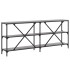 Mesa consola hierro y madera ingeniería gris Sonoma