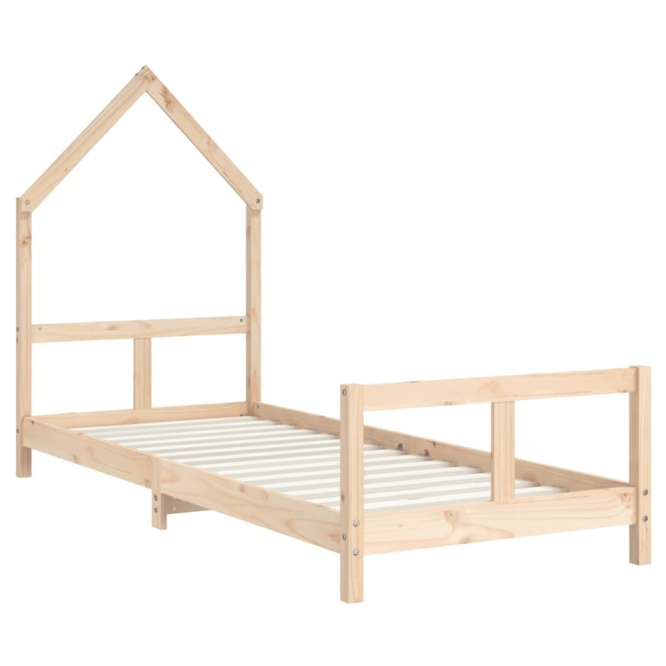 Estructura de cama para niños madera maciza de pino 80x200