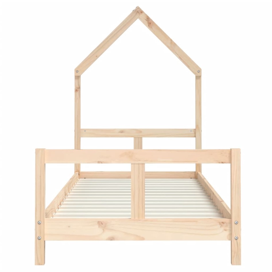 Estructura de cama para niños madera maciza de pino 80x200