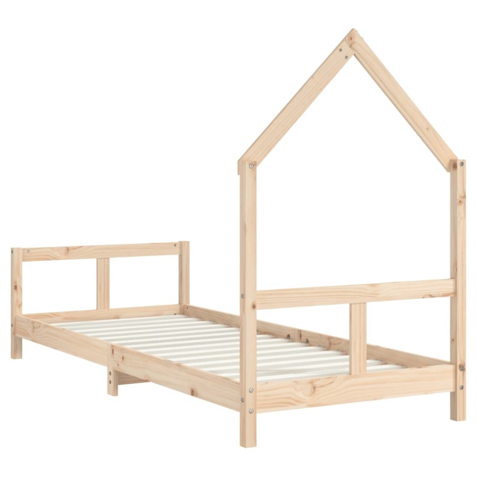 Estructura de cama para niños madera maciza de pino 80x200