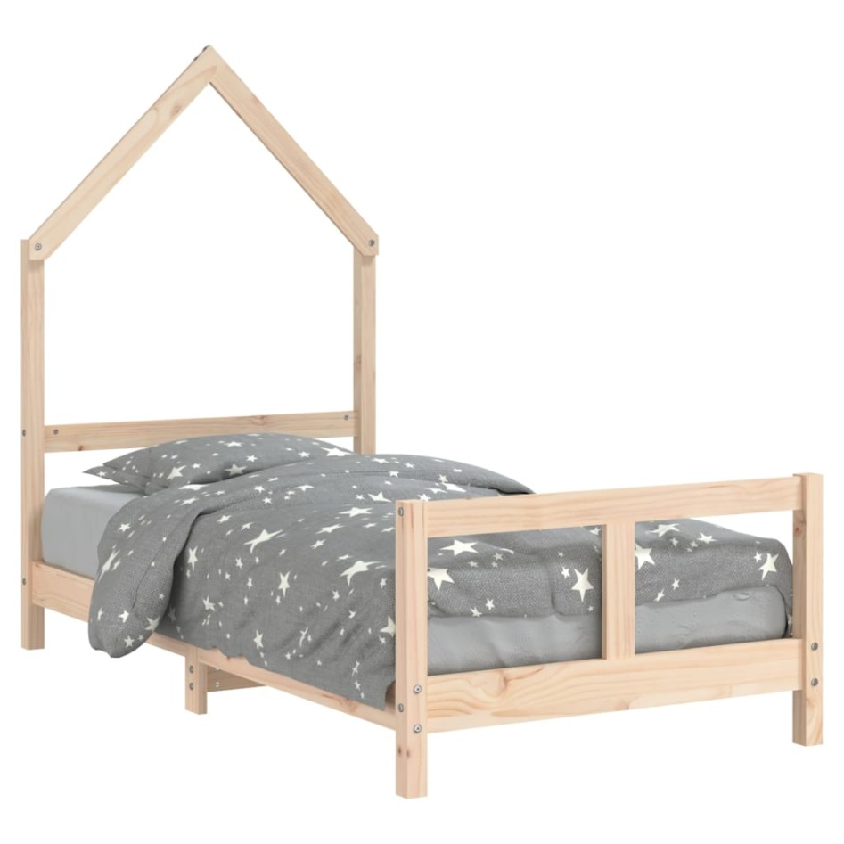 Estructura de cama para niños madera maciza de pino 80x160
