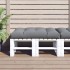 Cojín para muebles de palets tela gris 120x80x12