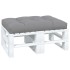 Cojín para muebles de palets tela gris 120x80x12