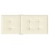 Cojín silla de jardín respaldo alto 4 uds tela crema