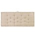 Cojín para palés algodón beige 120x80x10