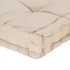 Cojín para palés algodón beige 120x80x10