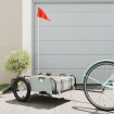 Remolque para bicicletas hierro y tela Oxford gris