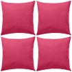 Cojines para exteriores 45x45 cm rosa 4 unidades