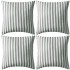 Cojines para exterior a rayas 45x45 cm gris 4