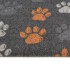 Alfombra de cocina lavable terciopelo dibujo de patas 60x300