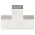 Conectores de postes en X 4 uds metal galvanizado 101x101